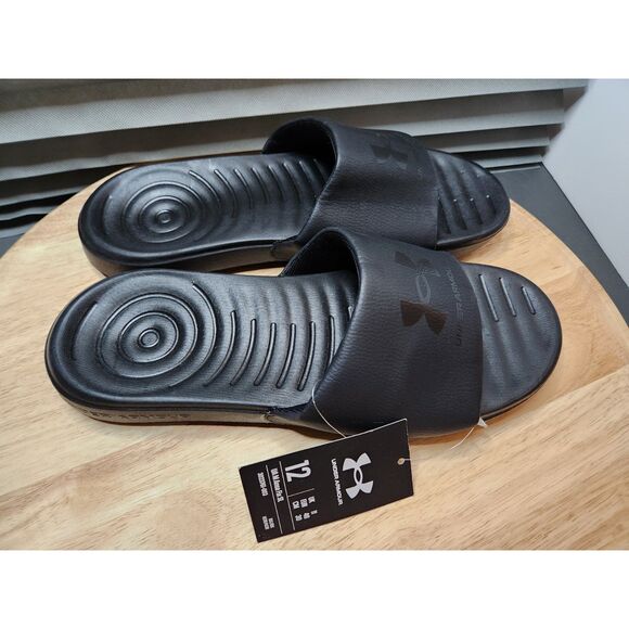 Under Armour Men's Graphic Slide Sandals Size 12 – Black Slip-On - Picture 6 of 9